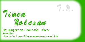 timea molcsan business card