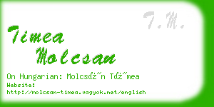 timea molcsan business card